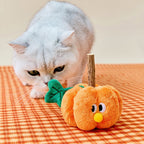 Pumpkin Cat Toy With A Stick