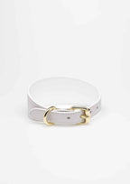 White Wide Leather Collar