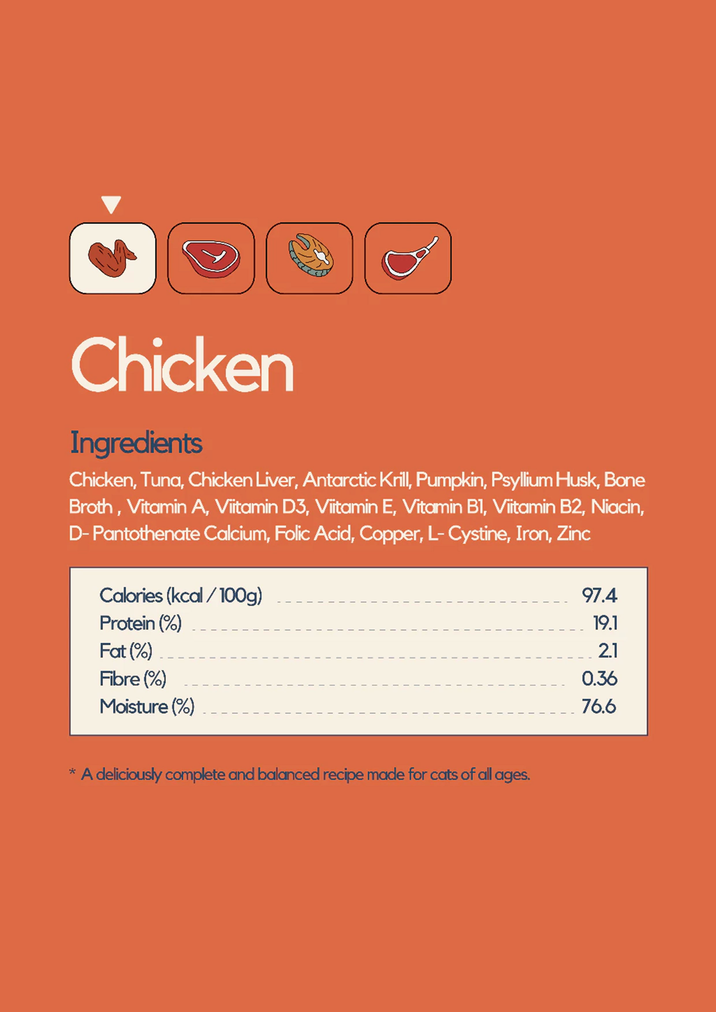 Salt-free Wet Food (Chicken)