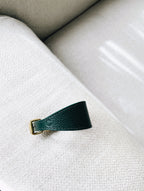Dark Green Wide Leather Collar