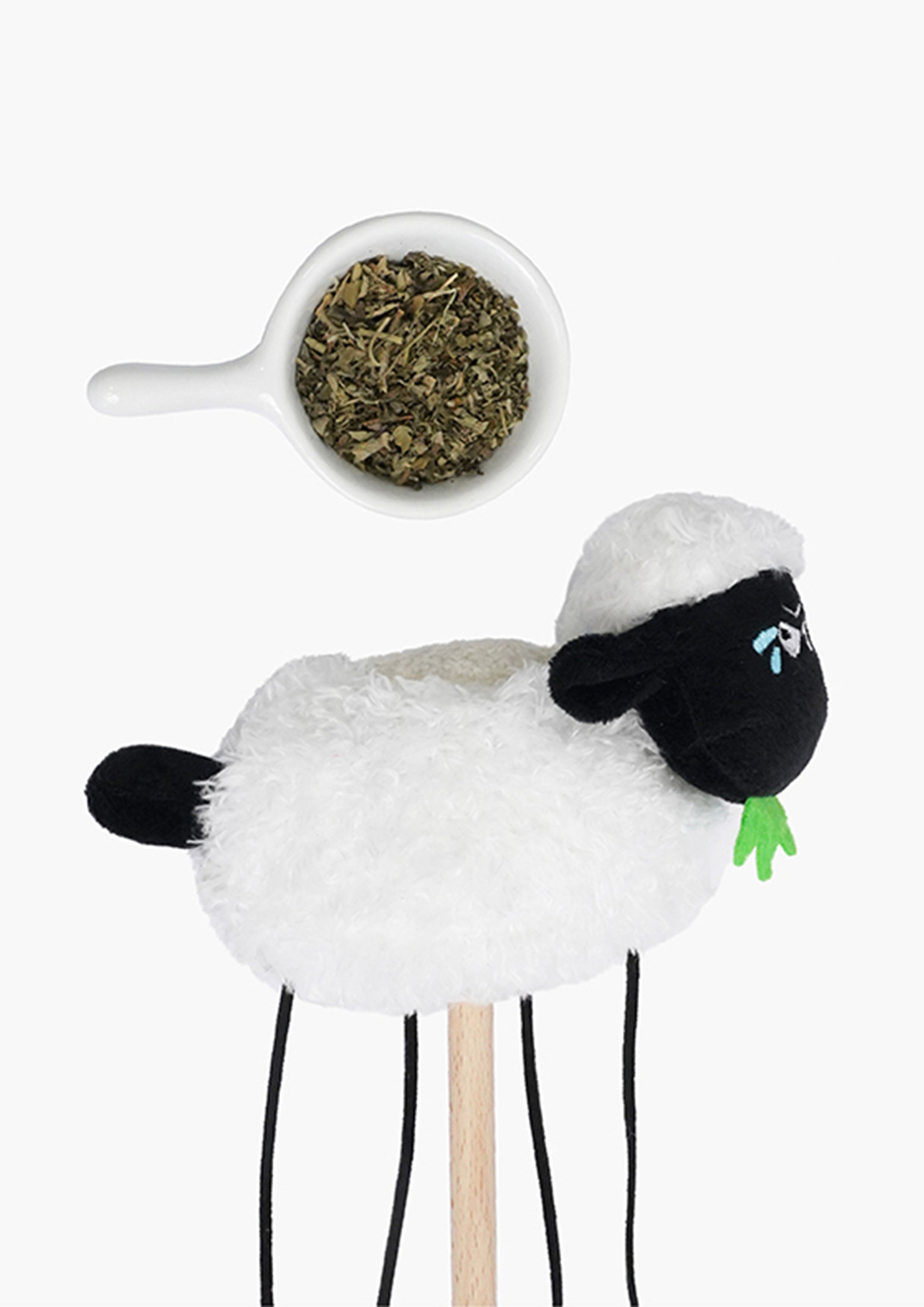 Sheep Cat Teaser with Catnip