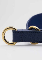 Dark Blue Leather Martingale