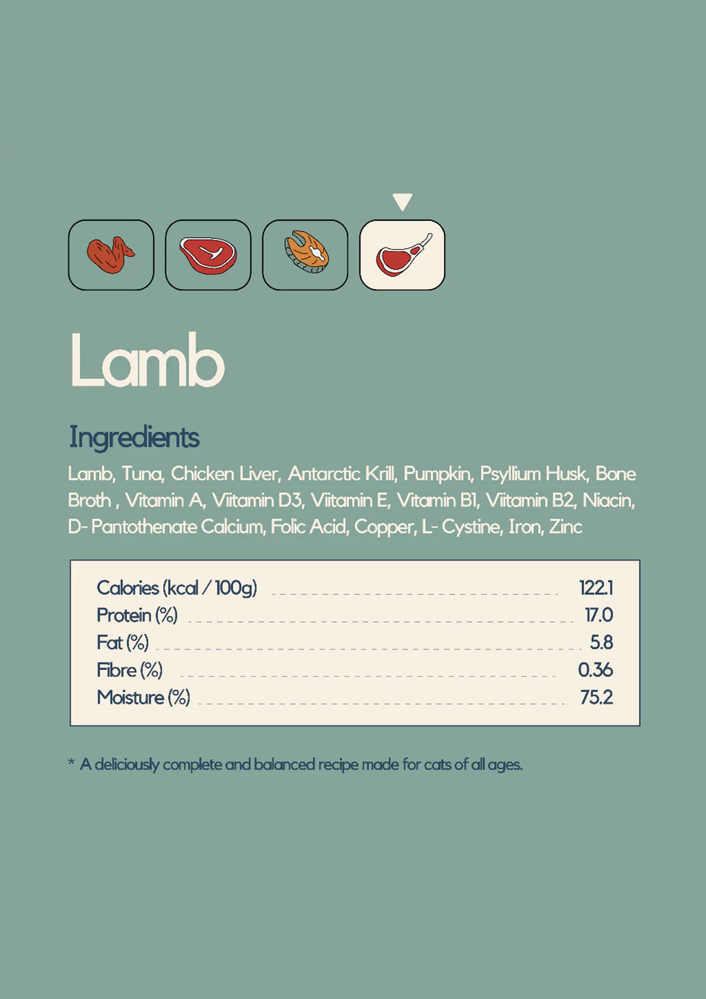 Salt-free Wet Food (Lamb)