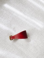 Red Wide Leather Collar