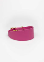 Hot Pink Wide Leather Collar