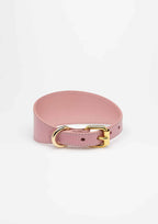 Pink Wide Leather Collar