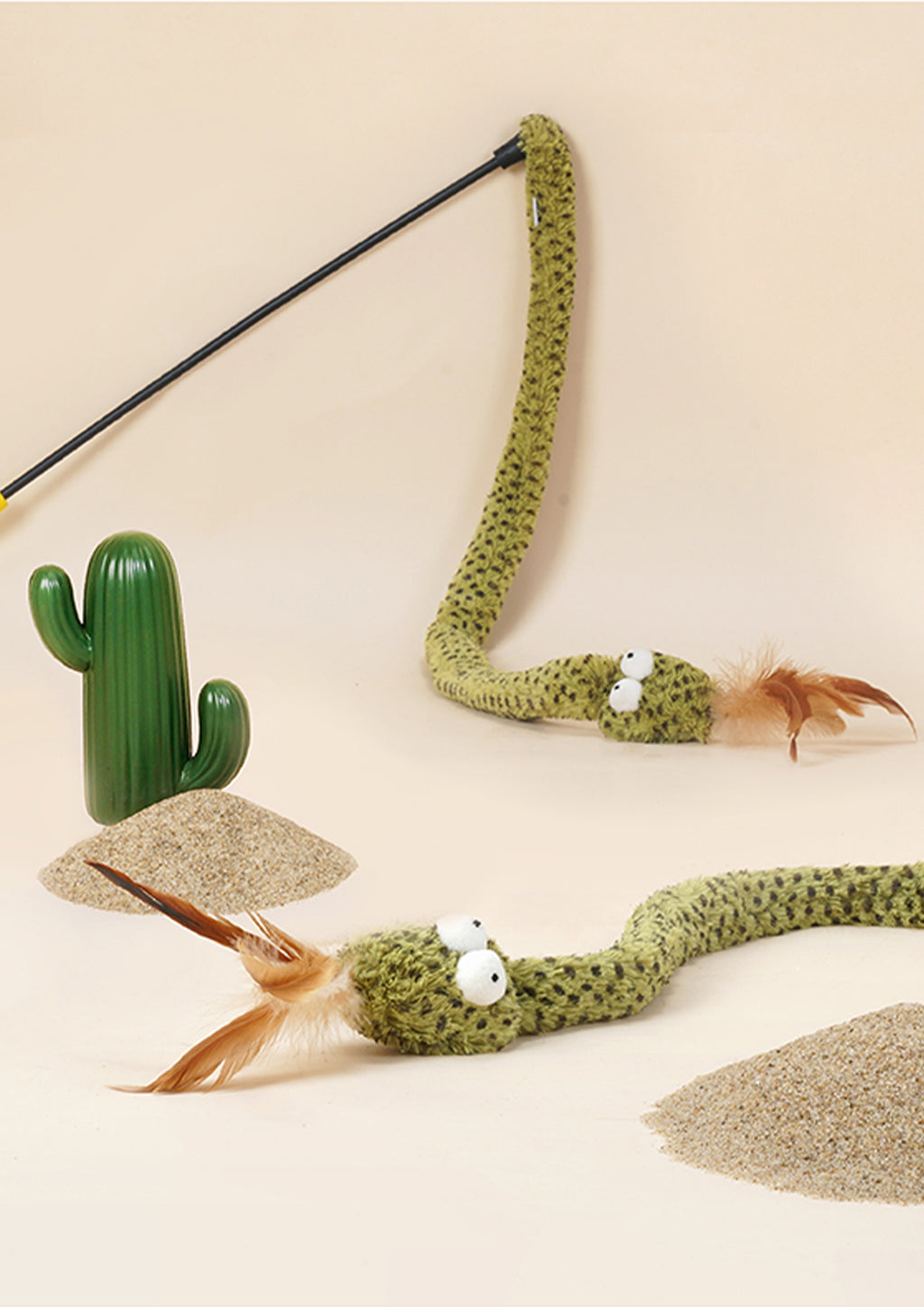 Rattlesnake Cat Teaser with Crinkle