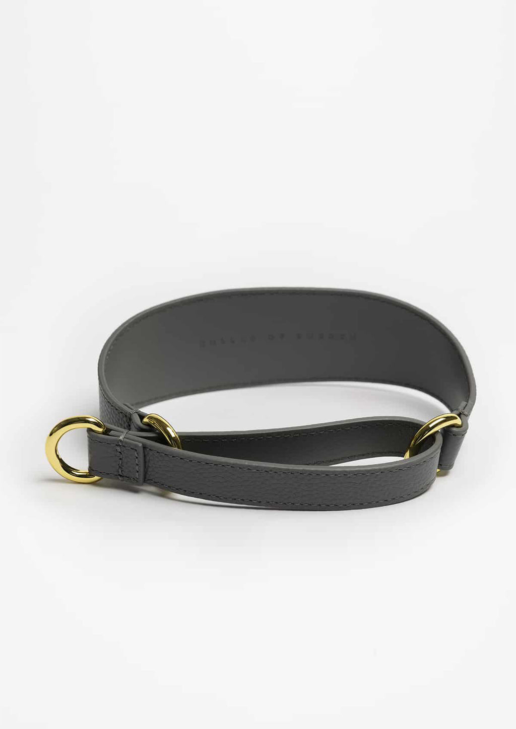 Dark Grey Leather Martingale