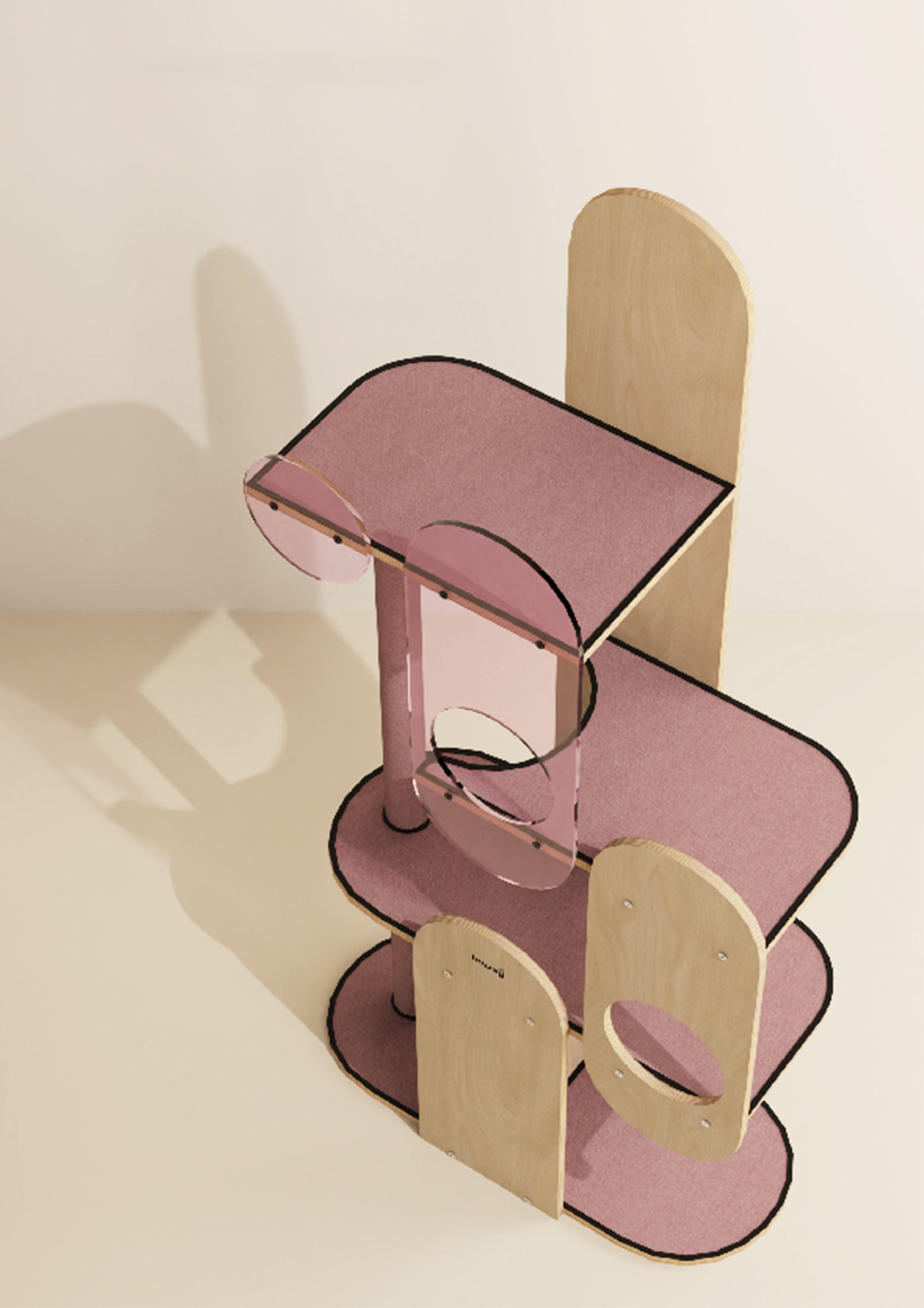 Paddle Pop Cat Tree (Pink) - INTERNATIONAL SHIPPING ONLY