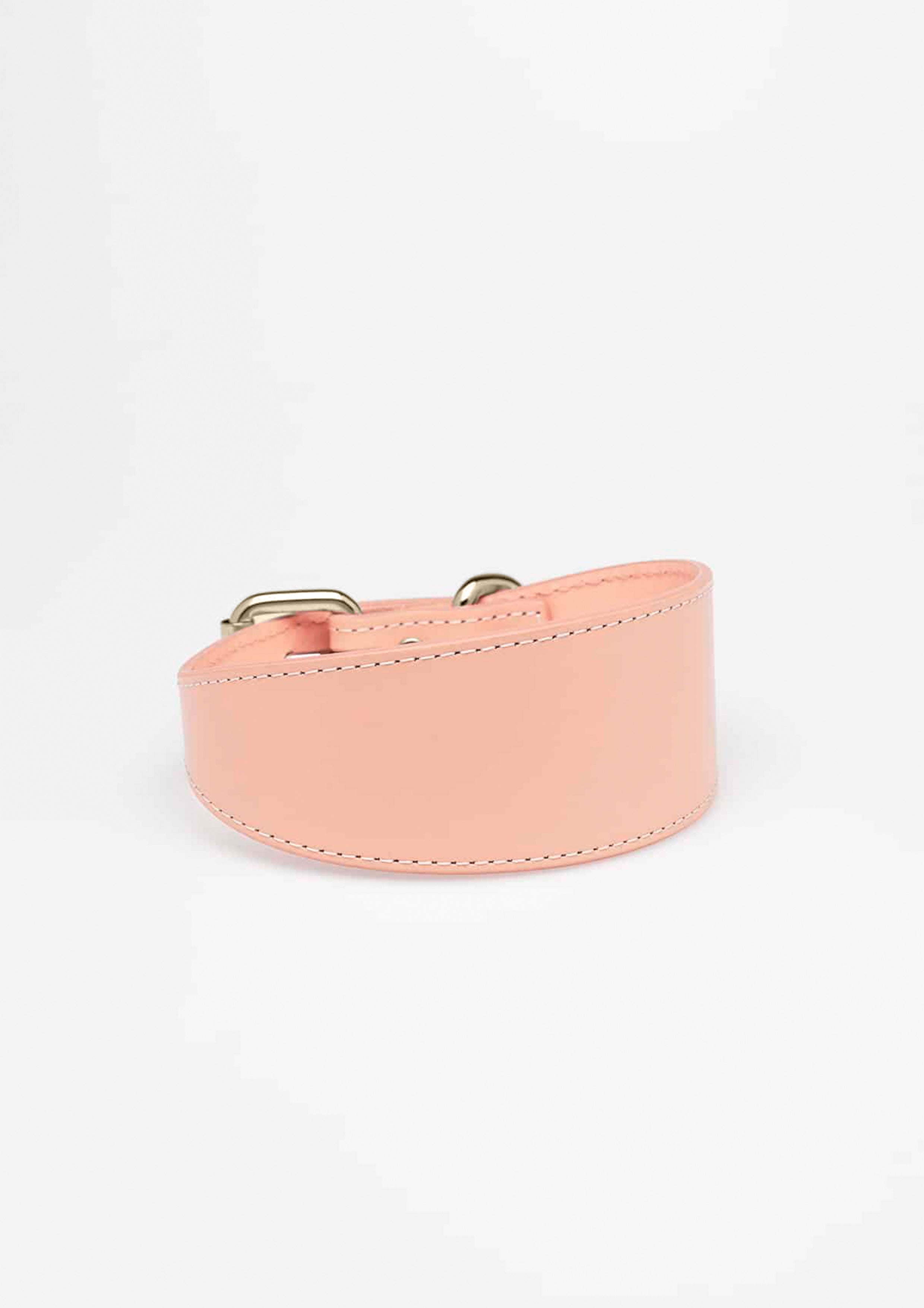 Apricot Wide Leather Collar