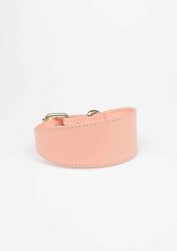 Apricot Wide Leather Collar