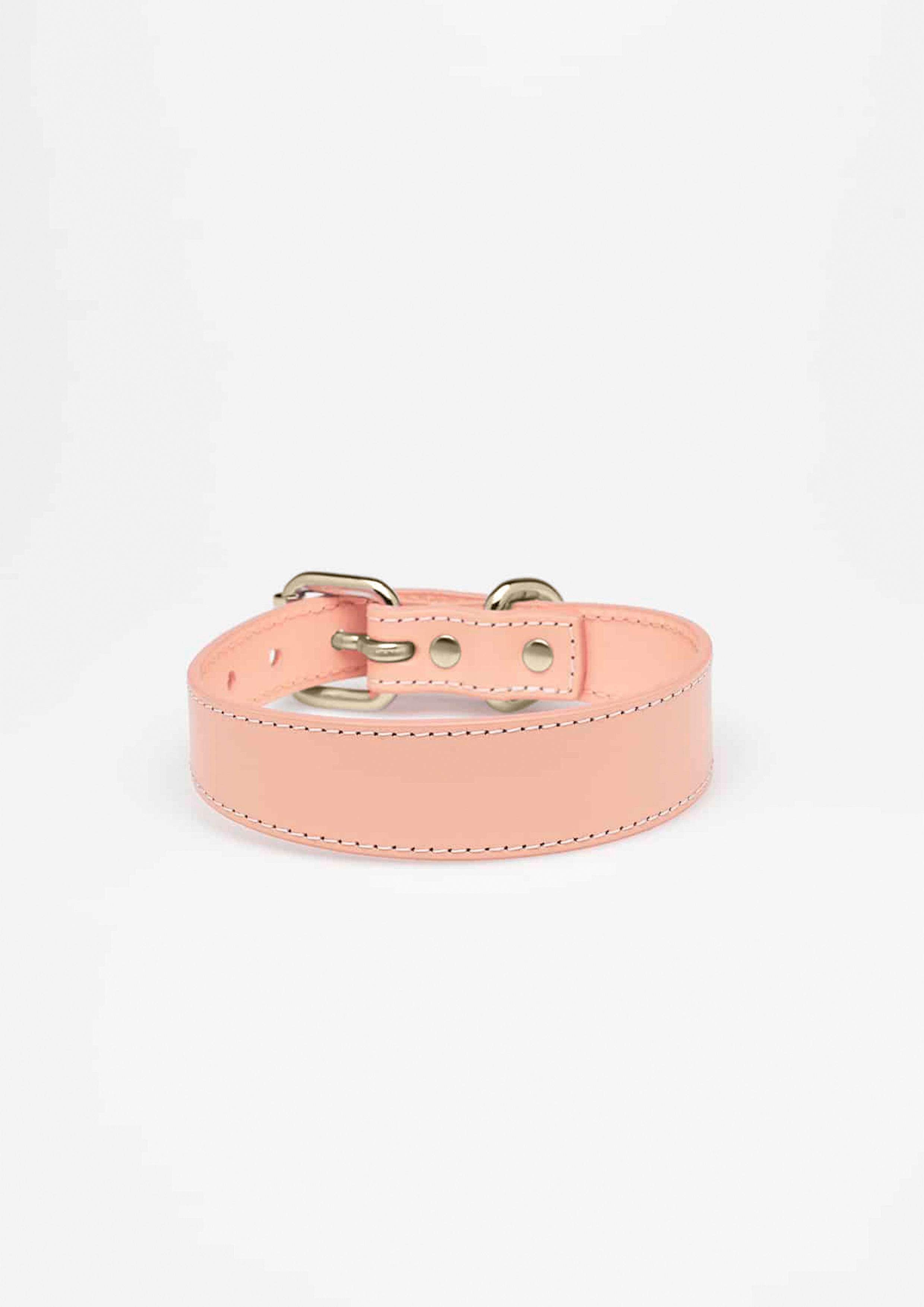 Apricot Thin Leather Collar