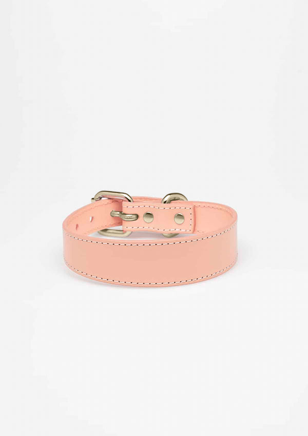 Apricot Thin Leather Collar
