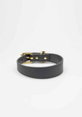 Dark Grey Thin Leather Collar