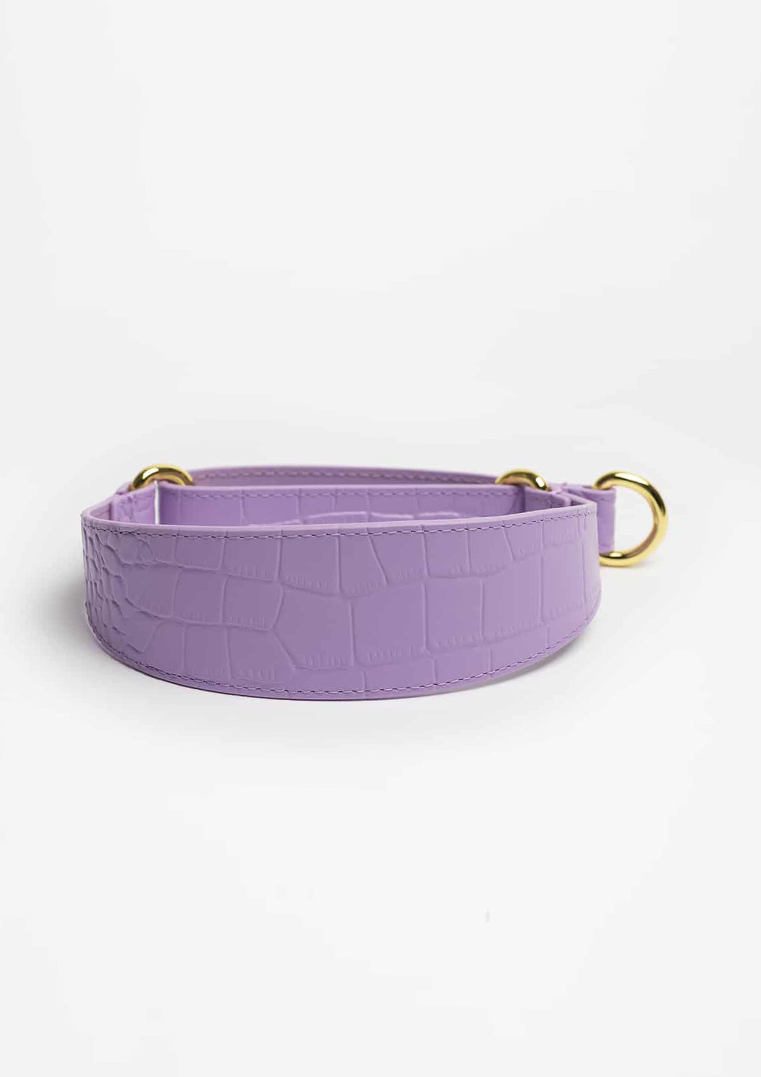 Violet Croco Leather Martingale