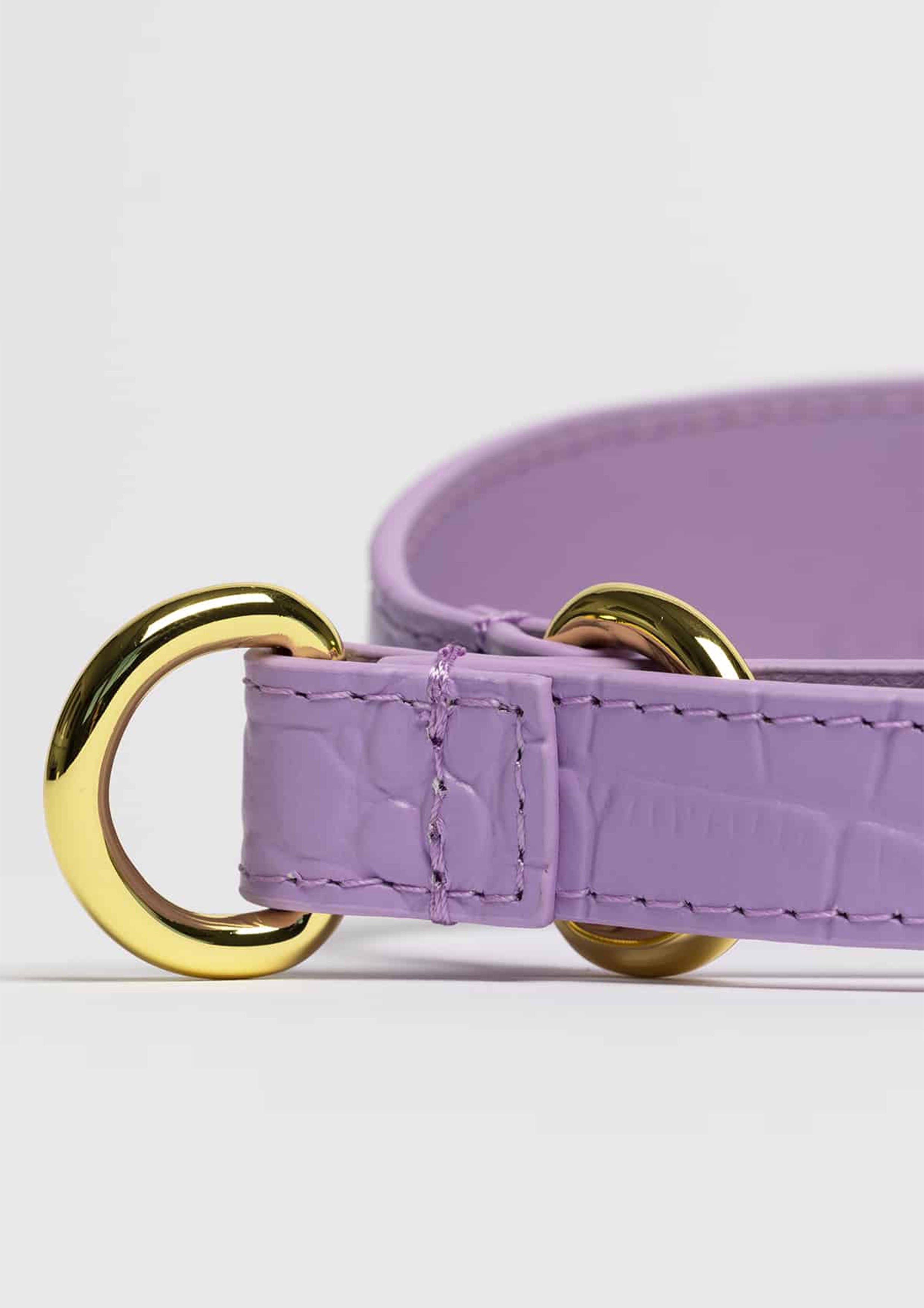 Violet Croco Leather Martingale
