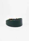 Dark Green Wide Leather Collar