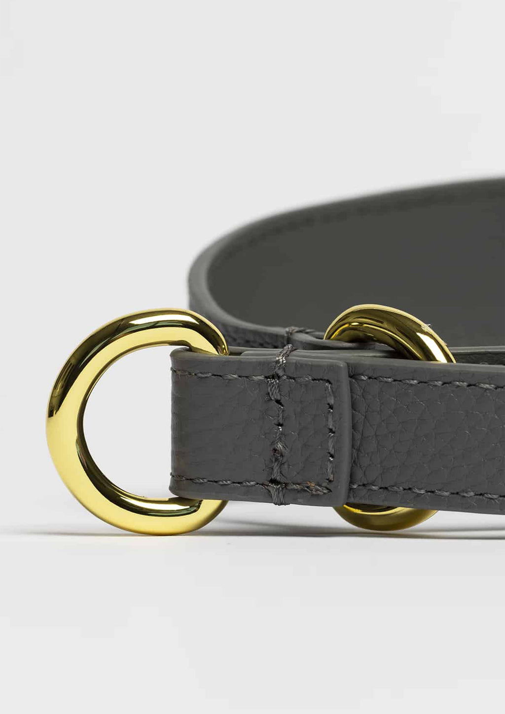 Dark Grey Leather Martingale