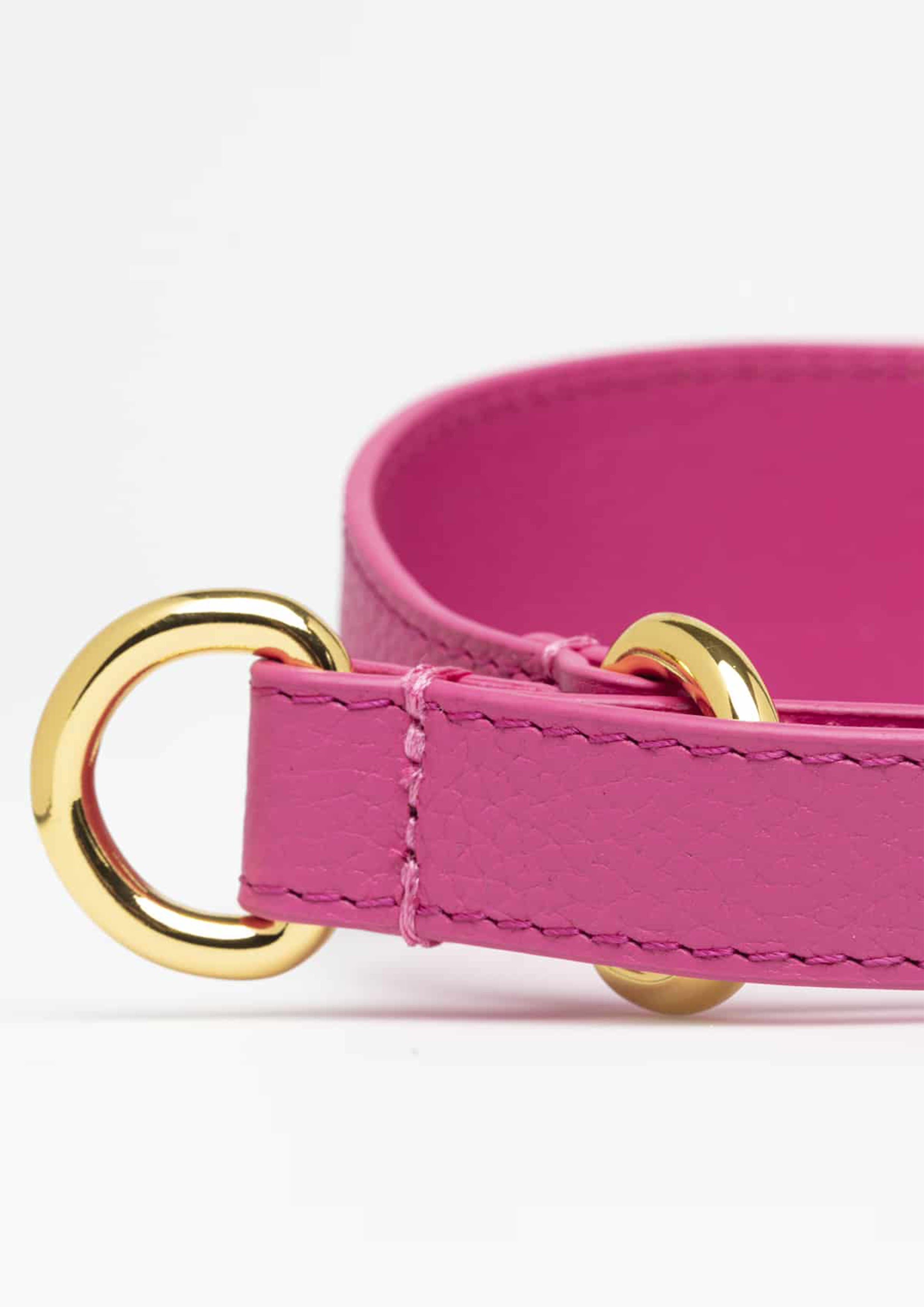 Hot Pink Leather Martingale