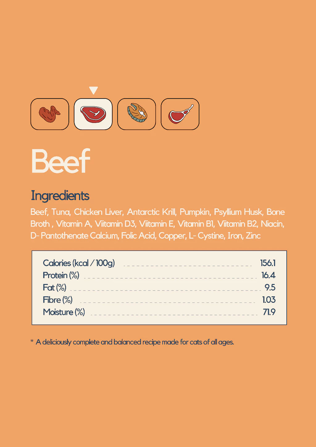 Salt-free Wet Food (Beef)