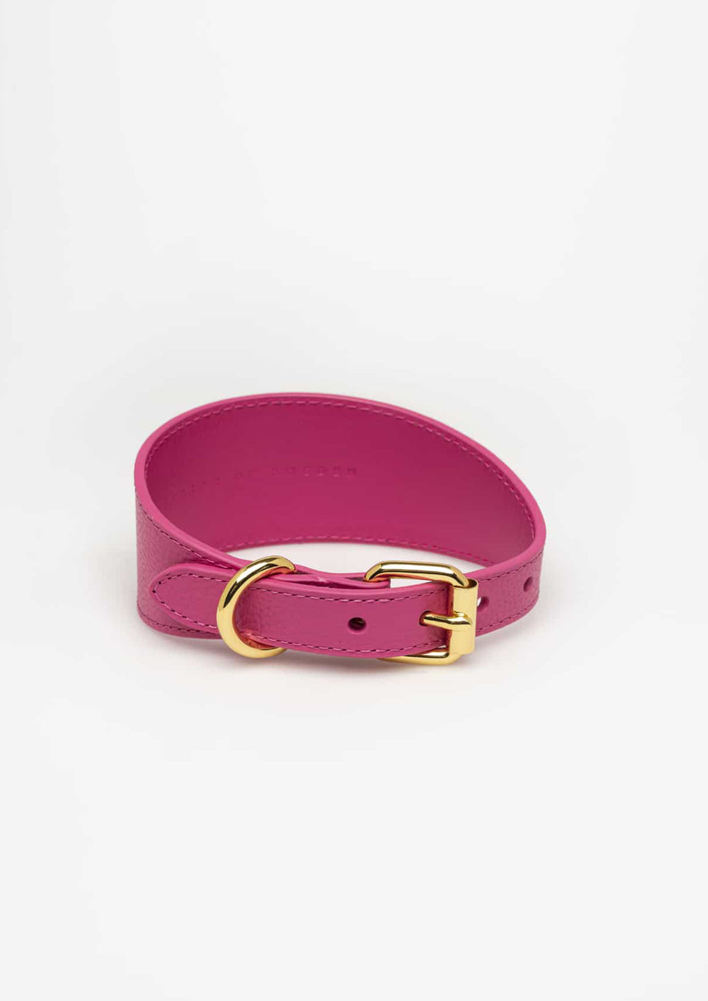 Hot Pink Wide Leather Collar