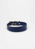 Dark Blue Thin Leather Collar