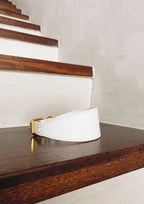 Baby Blue Croco Thin Leather Collar