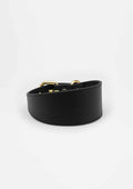 Black Wide Leather Collar