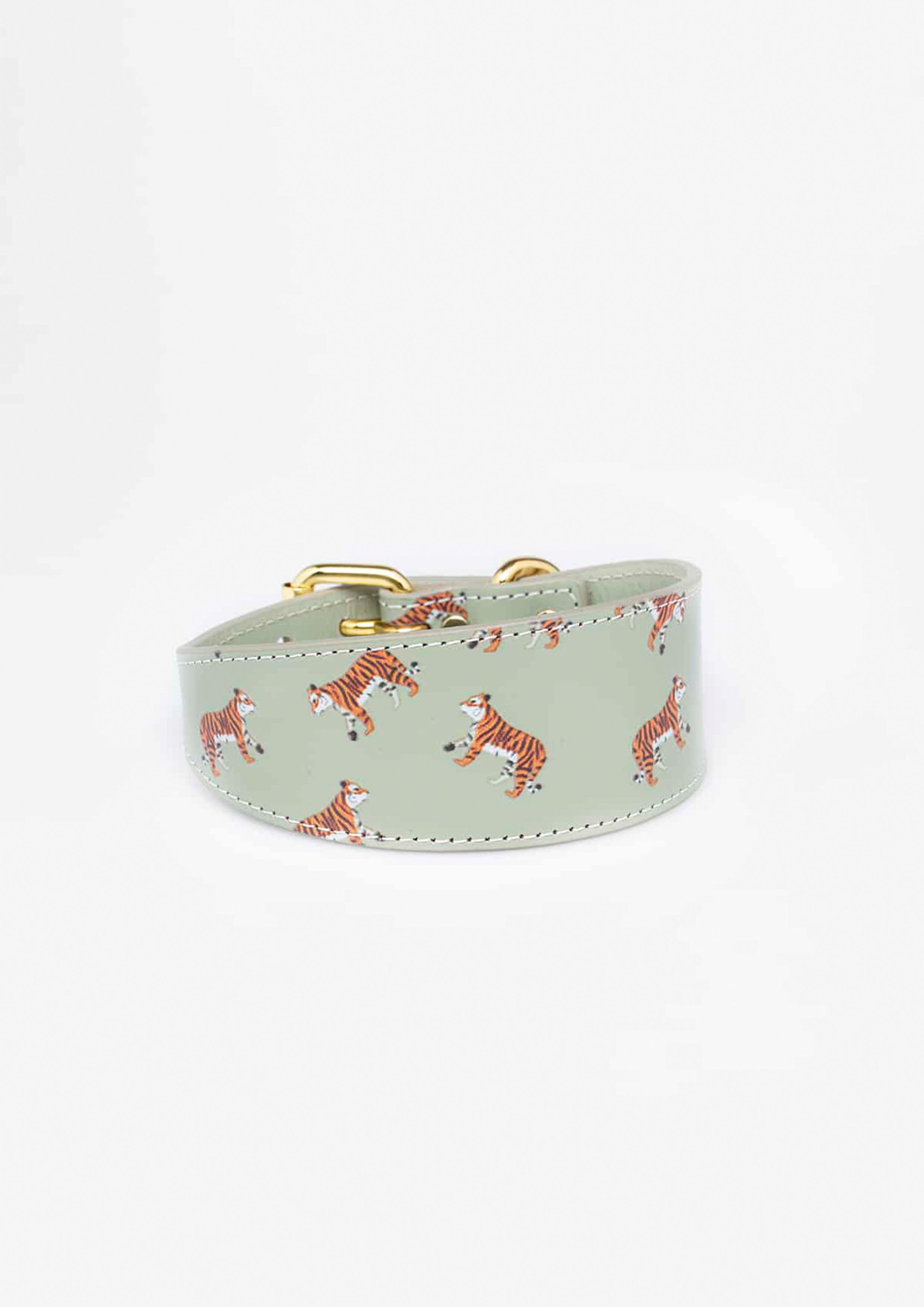 Tigers Wide Leather Collar