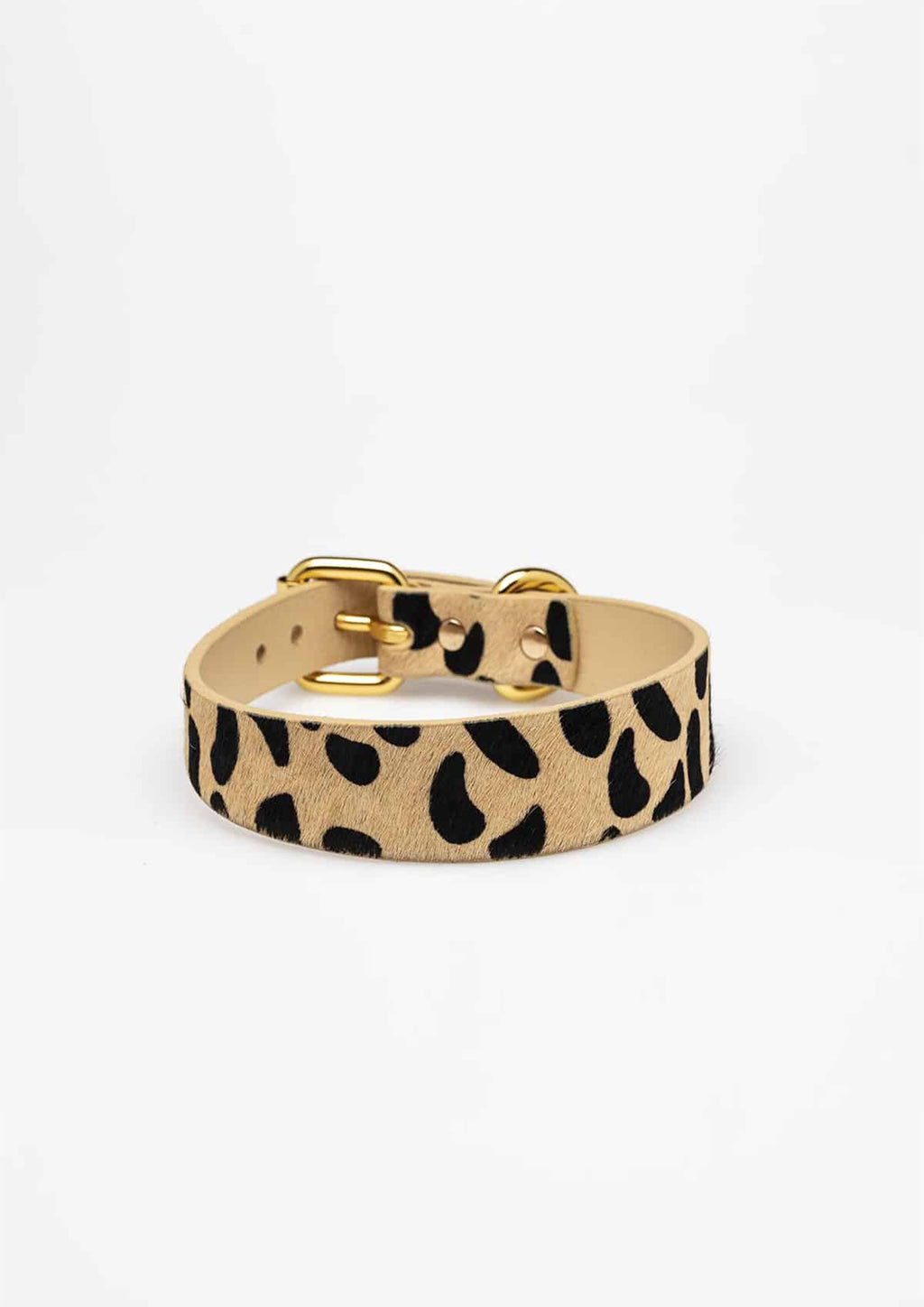 Leopard Thin Leather Collar