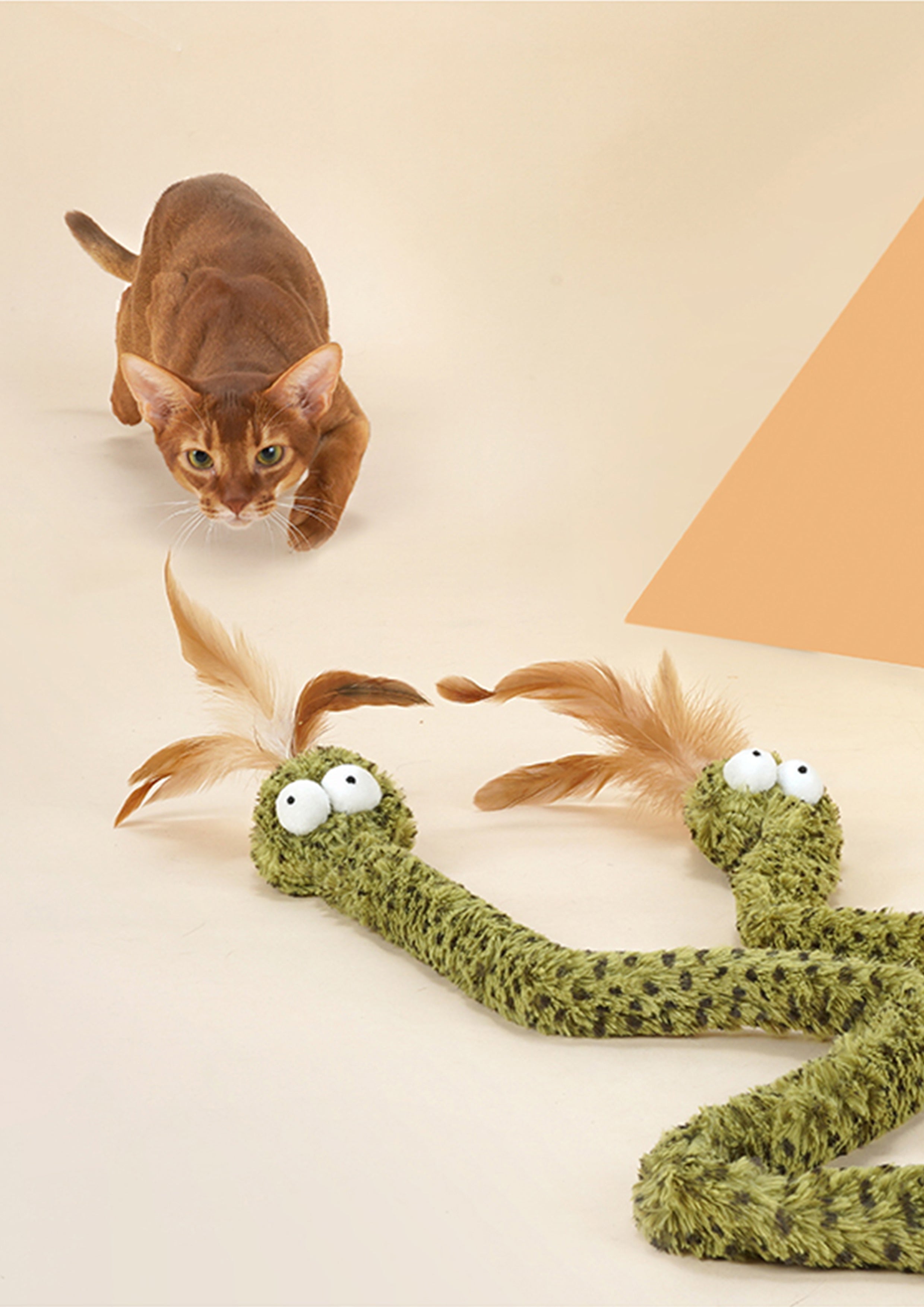 Rattlesnake Cat Teaser with Crinkle