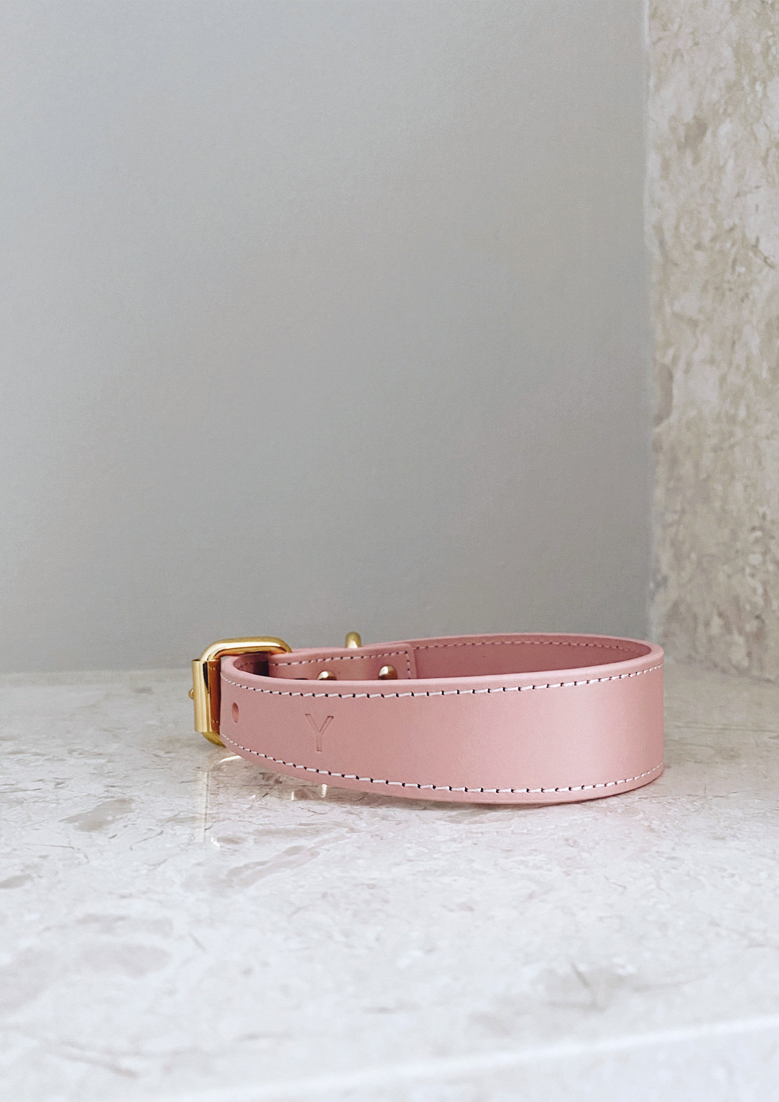 Burgundy Thin Leather Collar