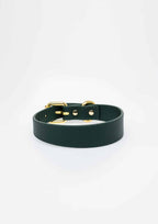 Dark Green Thin Leather Collar