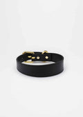 Black Thin Leather Collar